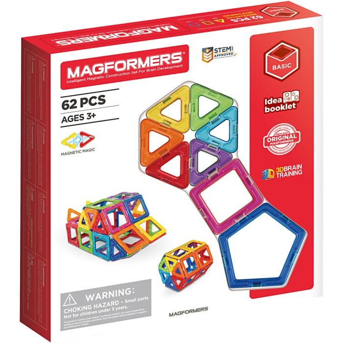 MAGFORMERS, 124 deler/ 1 sett