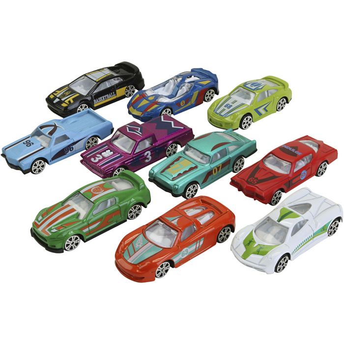 Metallbiler, str. 7 cm, 20 stk./ 1 sett