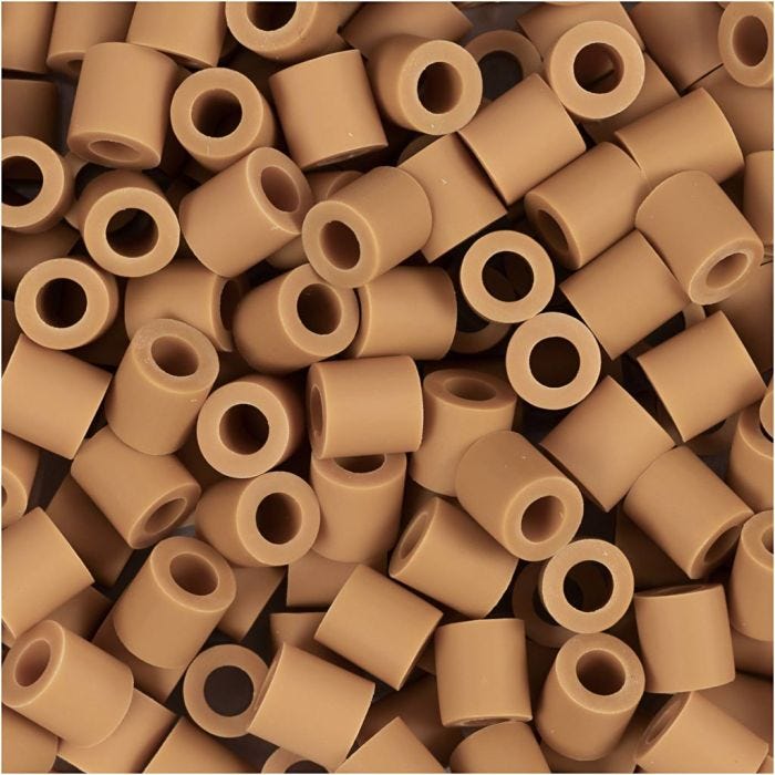 NABBI BioBeads, str. 5x5 mm, hullstr. 2,5 mm, medium, caramel, 1000 stk./ 1 pk.
