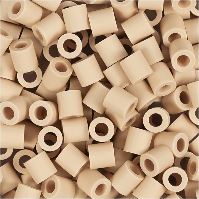 NABBI BioBeads, str. 5x5 mm, hullstr. 2.5 mm, medium, creme, 1000 stk./ 1 pk.