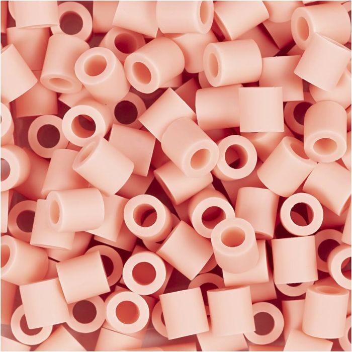 NABBI BioBeads, str. 5x5 mm, hullstr. 2,5 mm, medium, salmon (051), 1000 stk./ 1 pk.