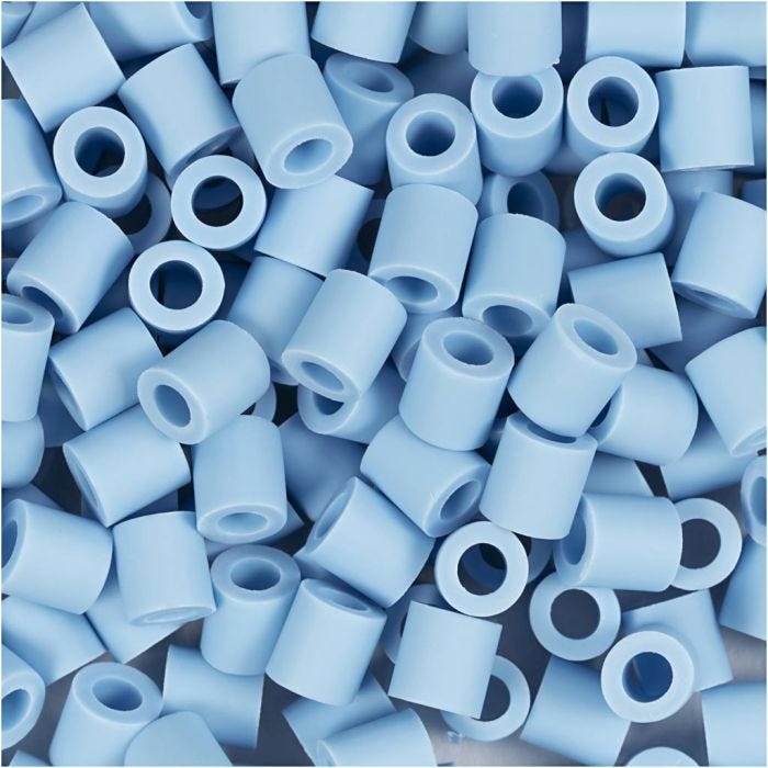 NABBI BioBeads, str. 5x5 mm, hullstr. 2.5 mm, medium, lys blå, 1000 stk./ 1 pk.