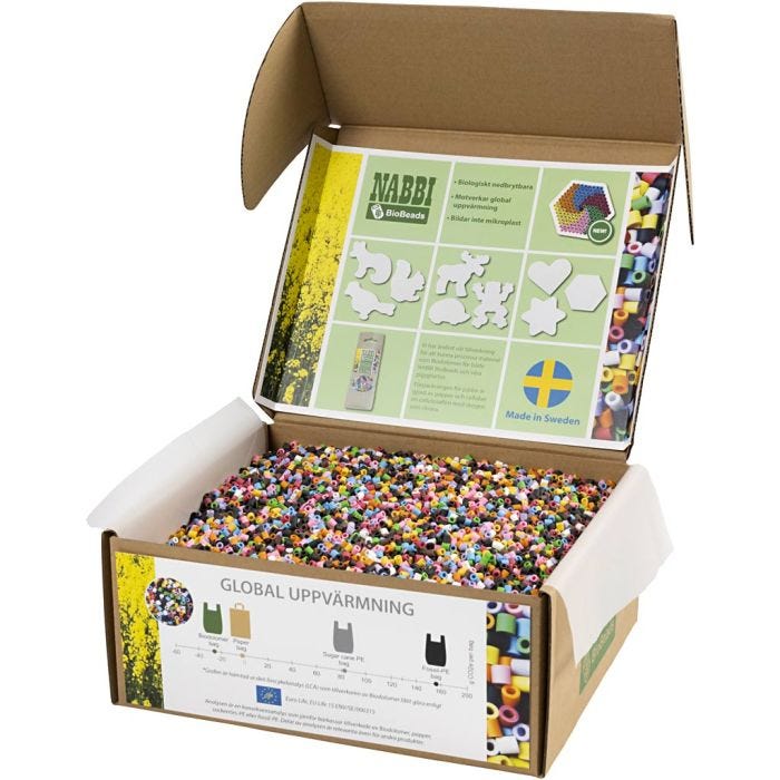 NABBI BioBeads, str. 5x5 mm, medium, standardfarger, 55000 stk./ 1 pk.