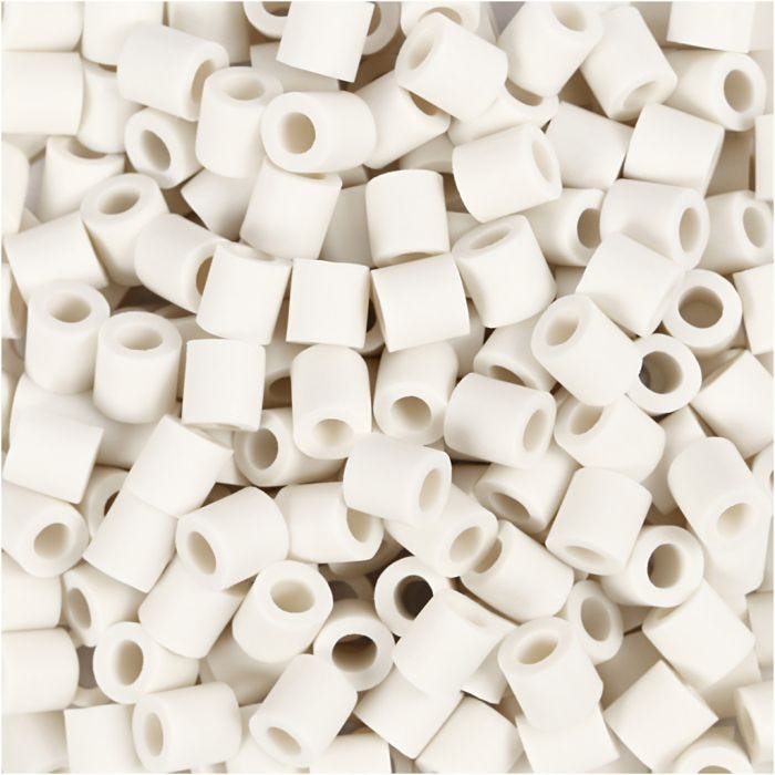 NABBI BioBeads, str. 5x5 mm, hullstr. 2.5 mm, medium, hvit, 3000 stk./ 1 pk.