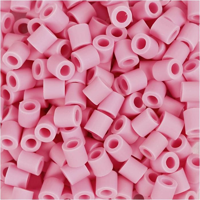 NABBI BioBeads, str. 5x5 mm, hullstr. 2.5 mm, medium, rosa, 1000 stk./ 1 pk.