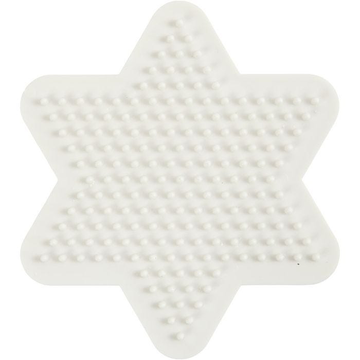 NABBI BioBeads Perleplate, stjerne, 9,8x9,8 cm, medium, 1 stk.