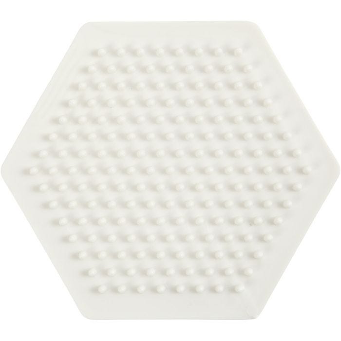 NABBI BioBeads Perleplate, sekskantet, 8,5x8,5 cm, medium, 1 stk.