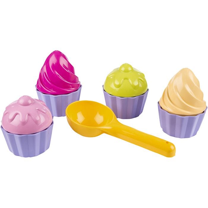 Cupcake former og skje, 9 deler/ 1 pk.