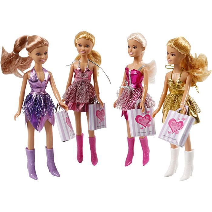 Lucy Teenage Dukke, str. 23 cm, 4 stk./ 1 pk.