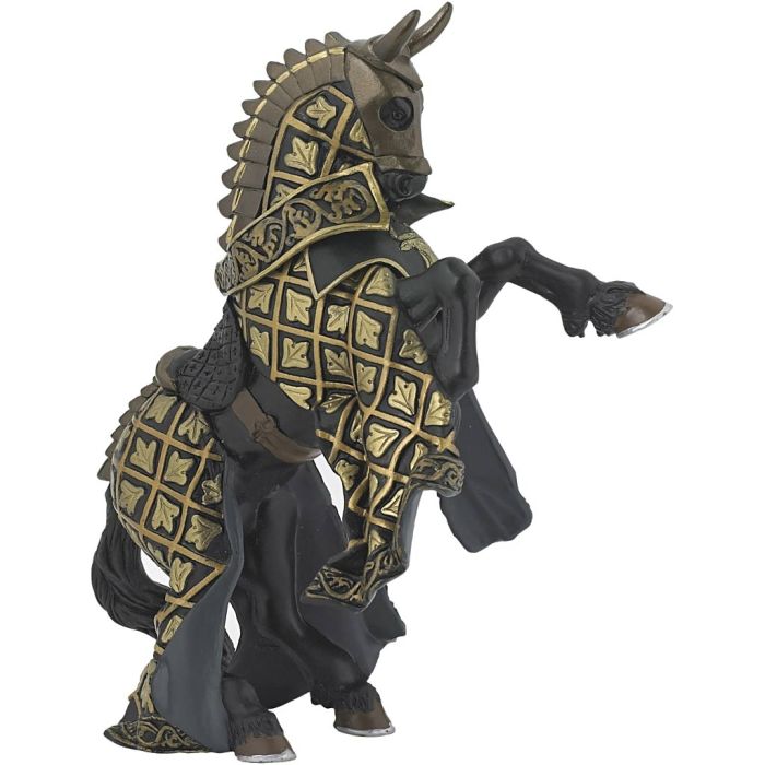 Papo hest til svart ridder, str. 14 cm, 1 stk.