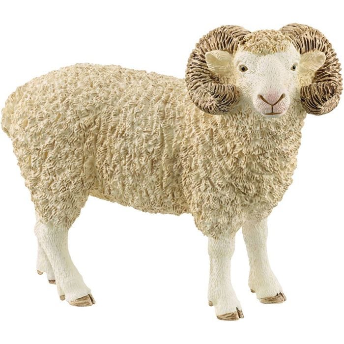 Schleich Bondegårdsdyr, Villsau, str. 7,1x9x4,5 cm, 1 stk.