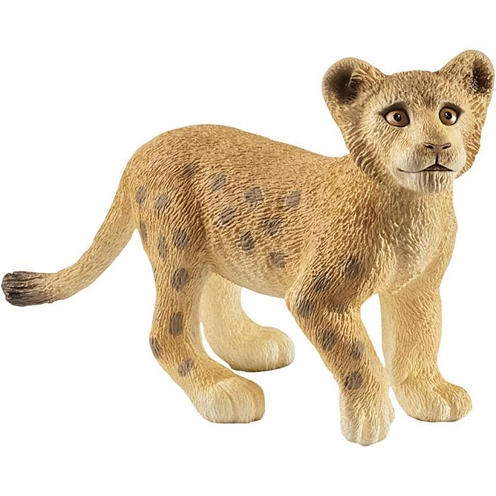 Schleich Ville dyr, Løveunge, 4,4x7,5x2,7 cm, 1 stk.