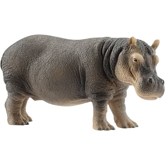 Schleich Ville dyr, Flodhest, hunn, str. 6x12,8x4,7 cm, 1 stk.