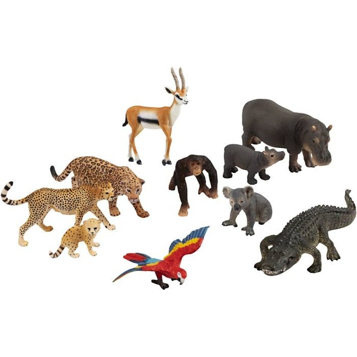 Schleich Ville dyr, 10 deler/ 1 sett
