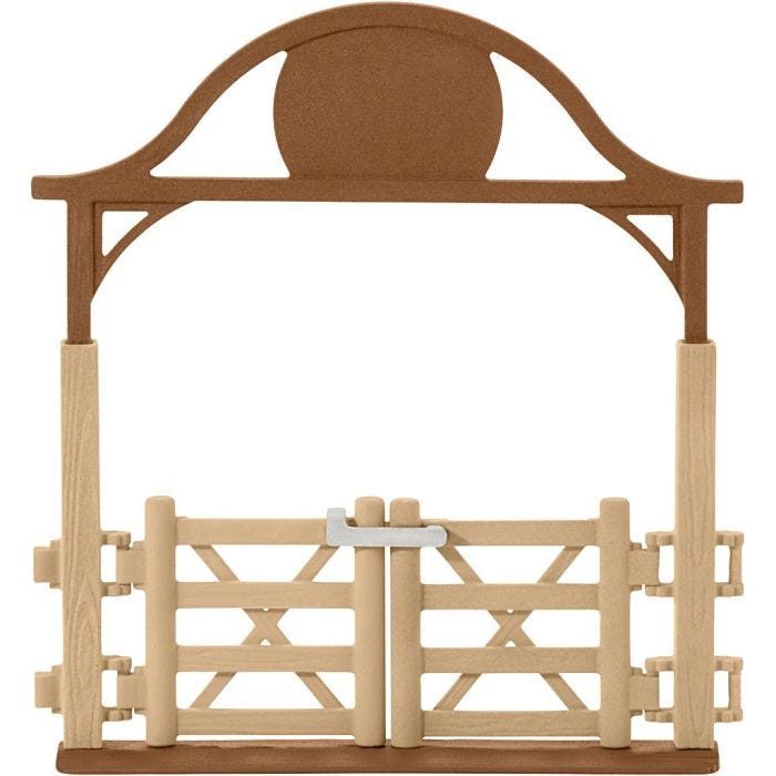 Schleich Hester, Innhegning med inngangsport, str. 11,5x19x6,8 cm, 1 stk.