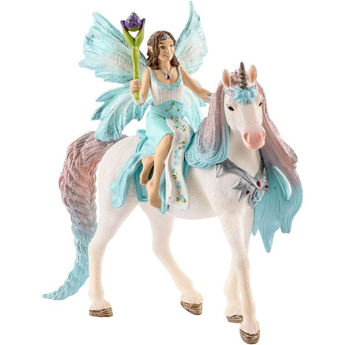 Schleich Alver og feer, Feen Eyela med Prinsesse Enhjørning, str. 18x15x8,2 cm, 1 stk.