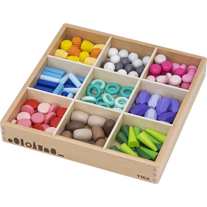 VIGA sorteringssett, str. 31x31x5 cm, 141 deler/ 1 pk.