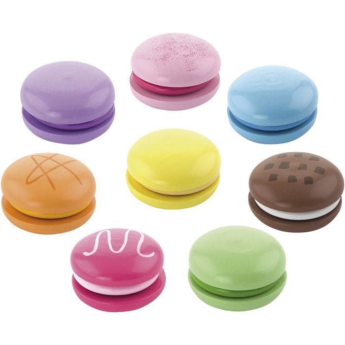 VIGA macaroons i tre, str. 4.5 cm, 8 stk./ 1 pk.