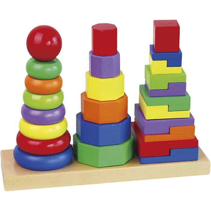 VIGA geometrisk stabletårn, 28x21x9 cm, 1 sett