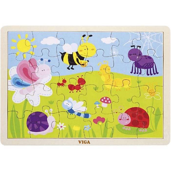 VIGA trepuslespill, str. 30x22,5 cm, 24 brikker, 1 stk.