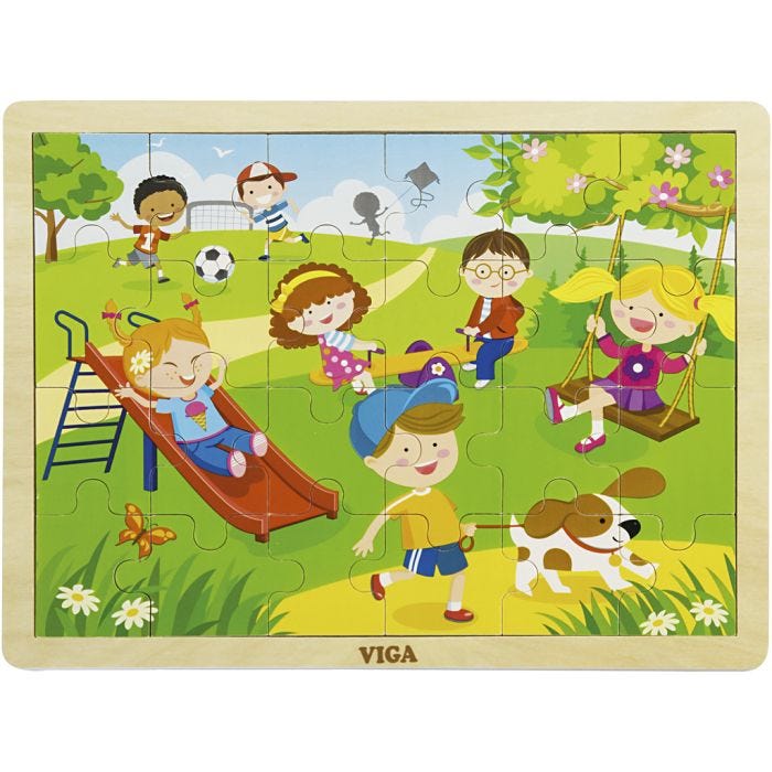 VIGA trepuslespill årstider, vår, str. 30x22,5 cm, 24 brikker, 1 stk.
