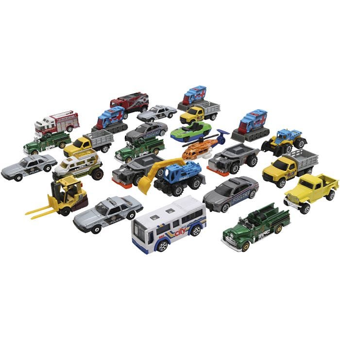 Matchbox-biler, Innhold kan variere , 25 stk./ 1 sett