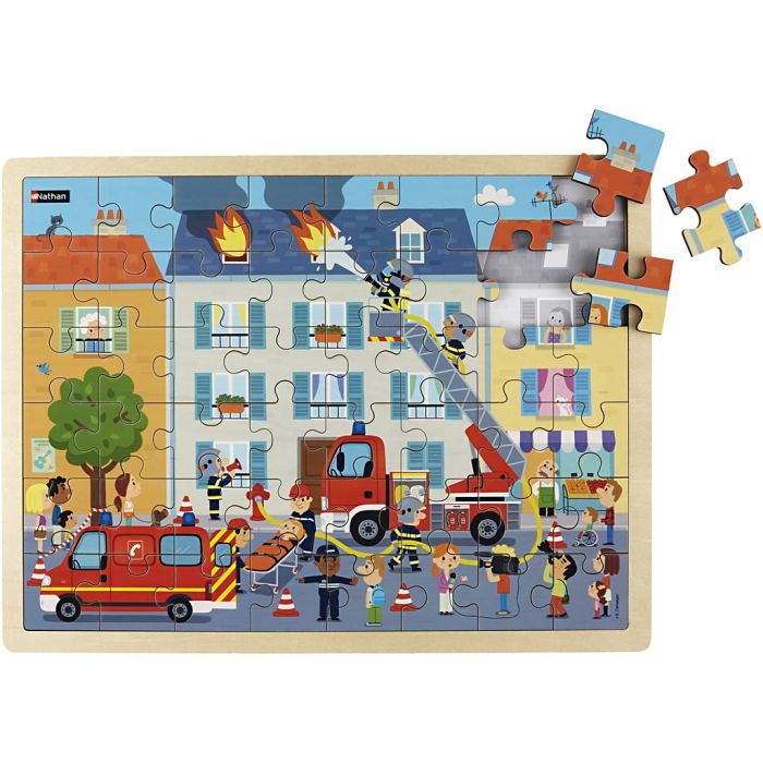 Nathan Trepuslespill, brann, str. 32x42 cm, 48 brikker, 1 stk.