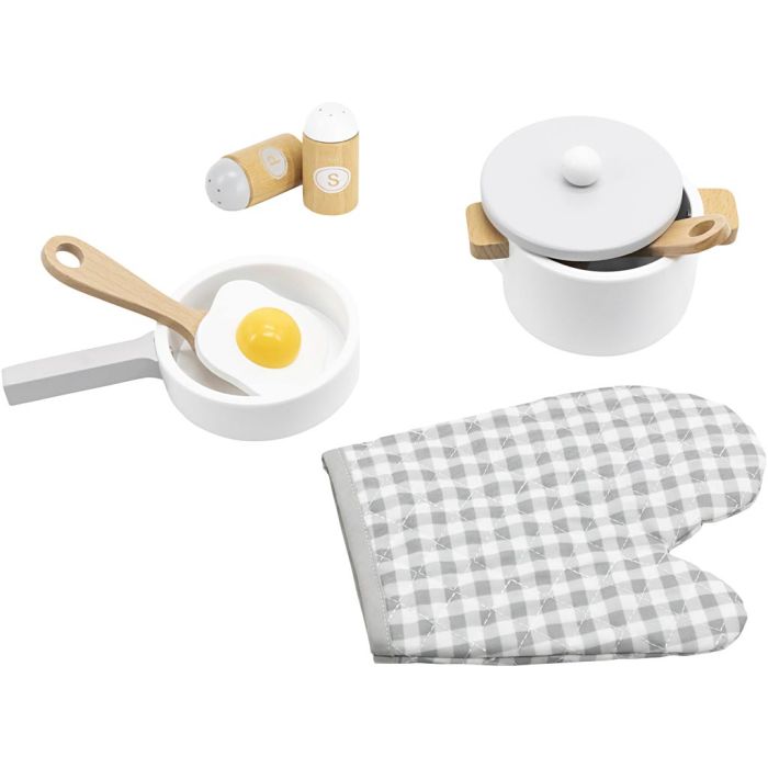 VIGA grytesett av tre, Farge kan variere , 6 deler/ 1 pk.