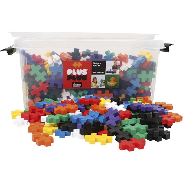 Plus Plus Big, str. 5x3 cm, 600 stk./ 1 pk.