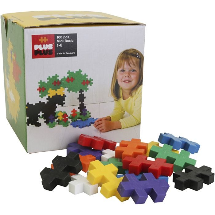 Plus Plus Big, str. 5x3 cm, 100 stk./ 1 pk.