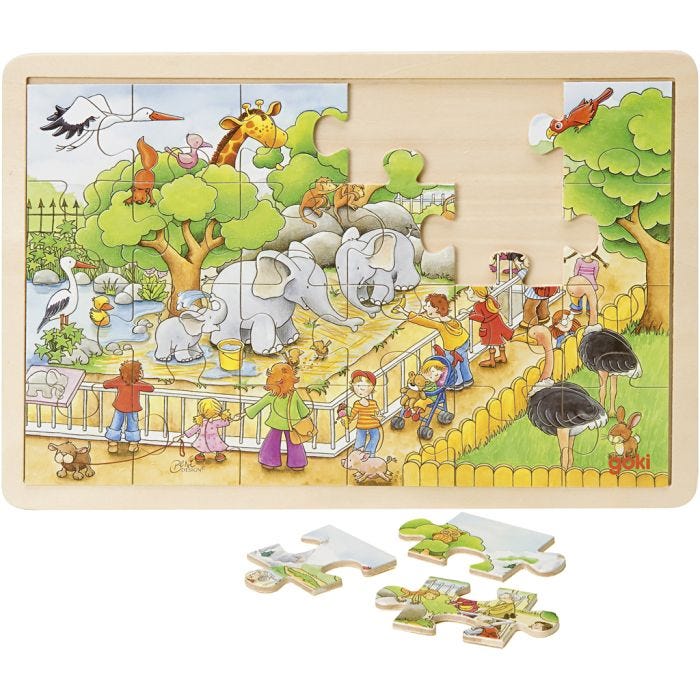 Trepuslespill zoo, 24 brikker, 1 stk.