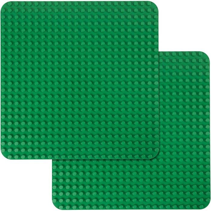 LEGO® DUPLO® Stor Byggeplate, str. 38x38 cm, grønn, 2 stk./ 1 pk.