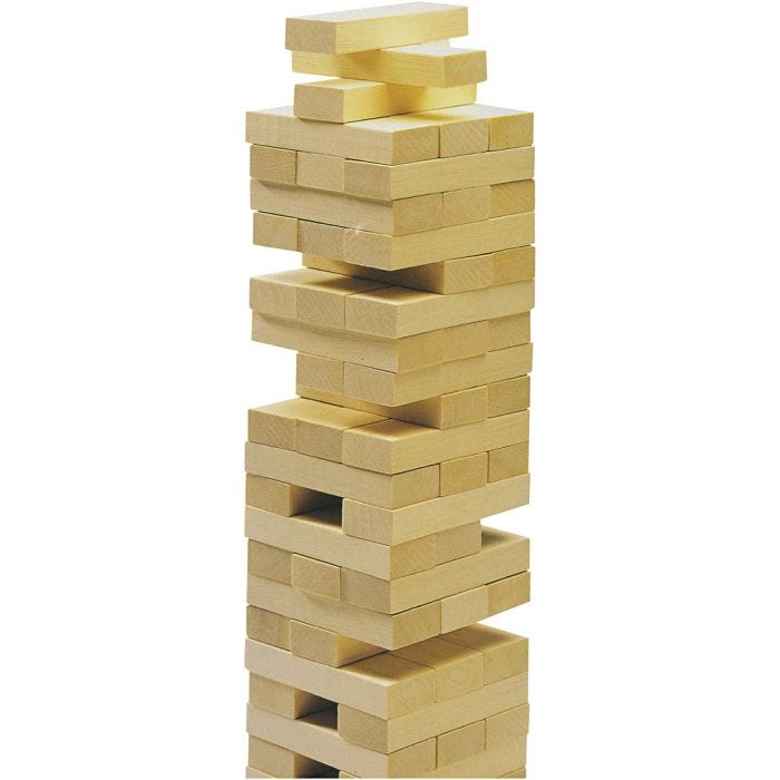 Treklosser til tårn, str. 7,5x2,2x2,6 cm, 54 stk./ 1 pk.
