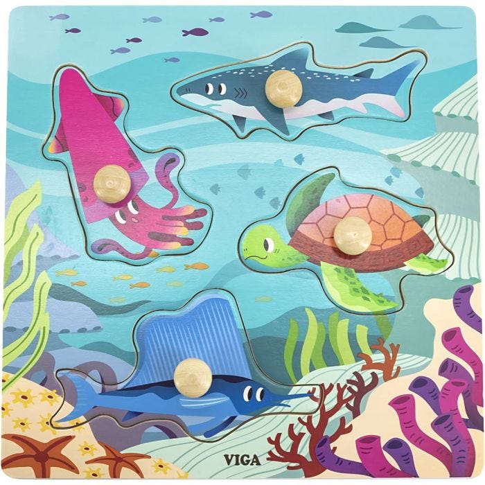 VIGA Puslespill med Knotter, 26 mm, 22 cm, 1 stk.