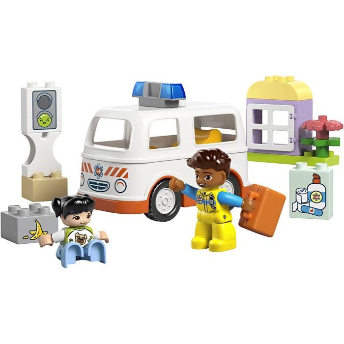 LEGO® DUPLO® ambulanse med sjåfør, 19 deler/ 1 pk.