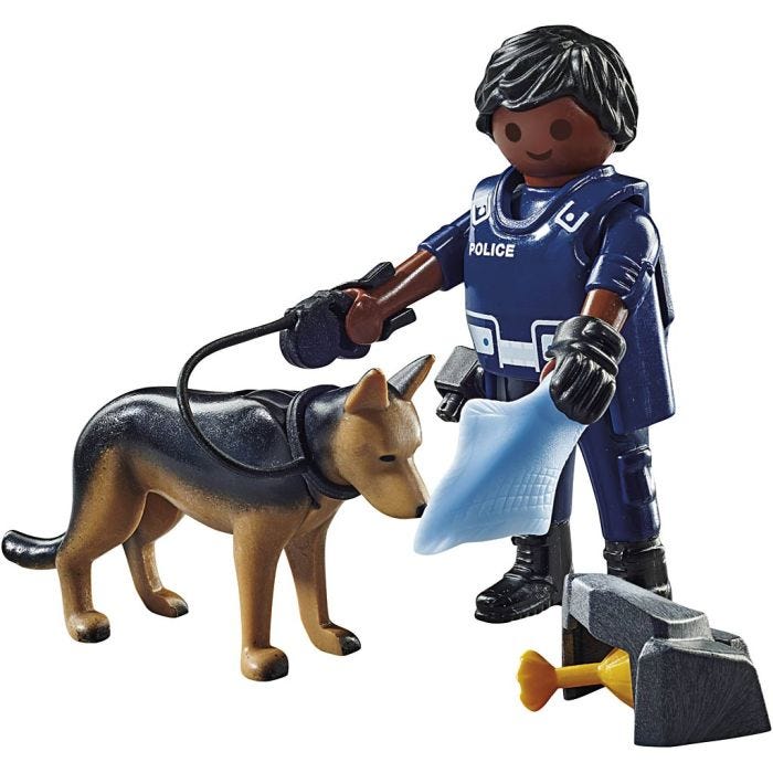 Playmobil Politibetjent med Sporhund, 1 sett
