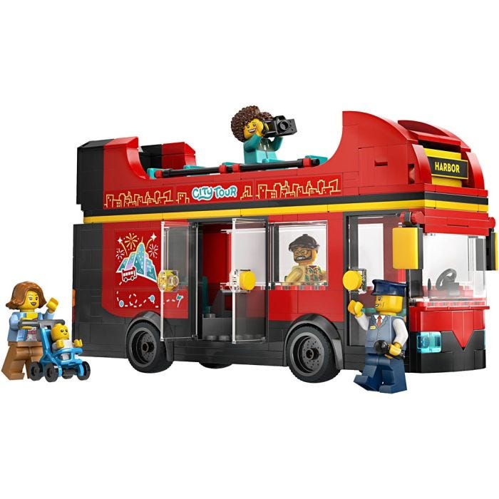 LEGO® City Red todekkers sightseeingbuss, 384 deler/ 1 pk.