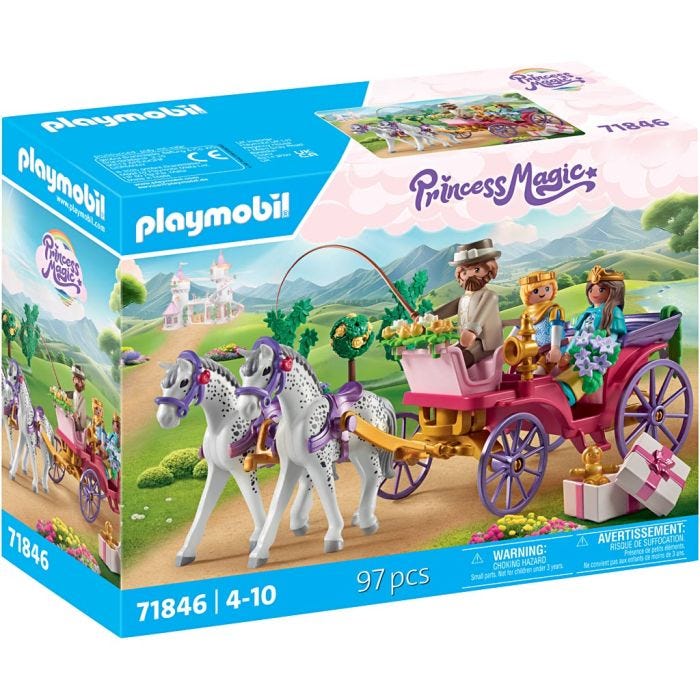 Playmobil kongelig vogn, str. 9,0x19,7x26,0 cm, 97 deler/ 1 pk.