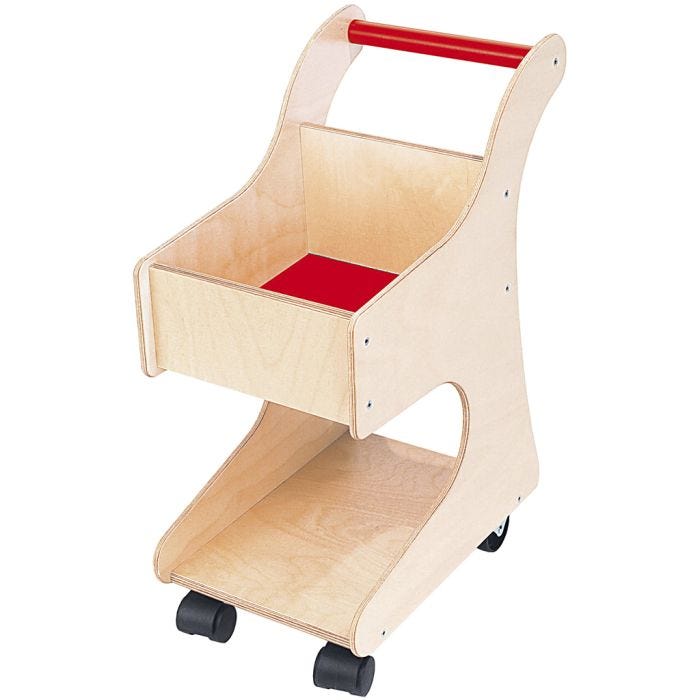 Handlevogn av tre, 35x22x58 cm, 1 stk.