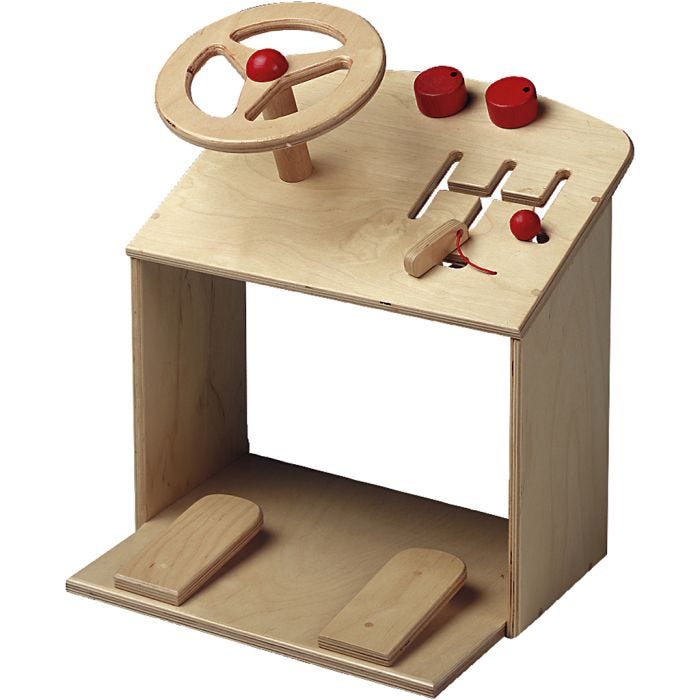 Educo Bilratt av tre, 45x36,5x35 cm, 1 stk.