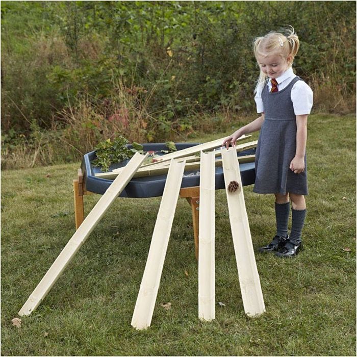 Bambus vannkanaler, L: 1 M, B: 6 cm, 8 stk./ 1 pk.