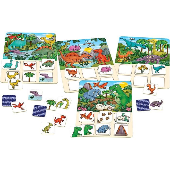 Dinosaurbilledlotto, 1 pk.