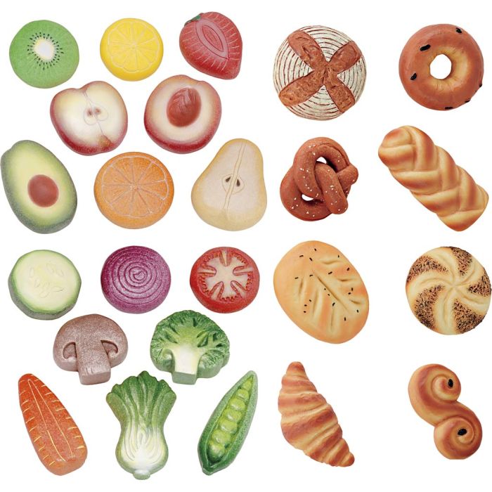 Lekemat, Brød, frukt og grønnsaker, str. 45-80 mm, 24 deler/ 1 pk.