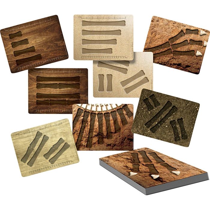 Dinosaurbein, Aktivitetskort, str. 6-20 cm, 17 deler/ 1 pk.