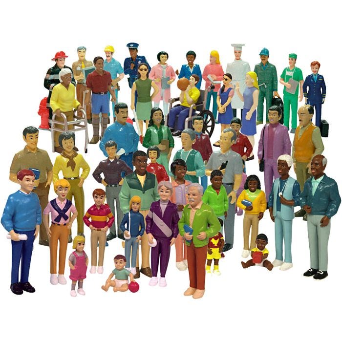 Menneske figurer, H: 12 cm, 49 stk./ 1 pk.