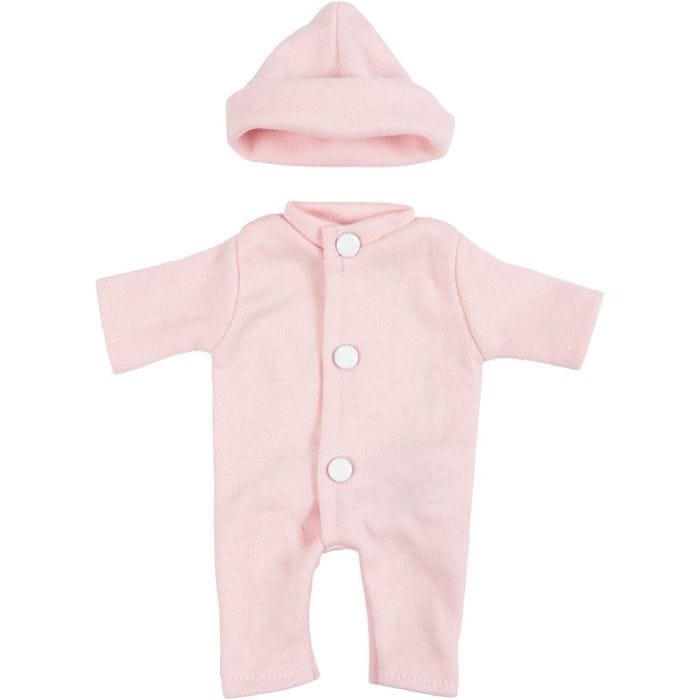 Dukkeklær, Jumpsuit, 24 cm, lys rød, 1 sett