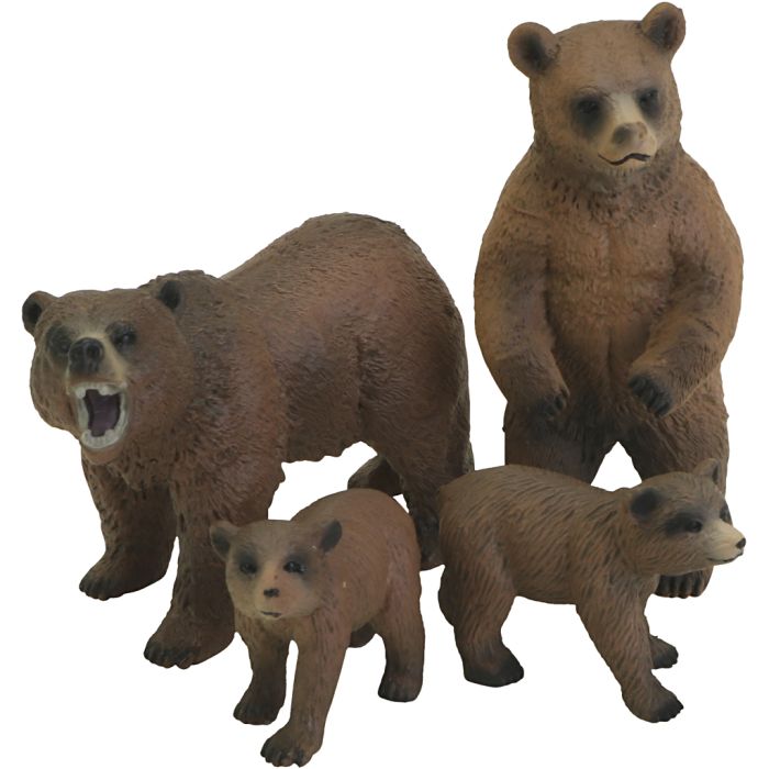 Bjørnefamilie, H: 3-10 cm, L: 5-9 cm, 4 stk./ 1 sett