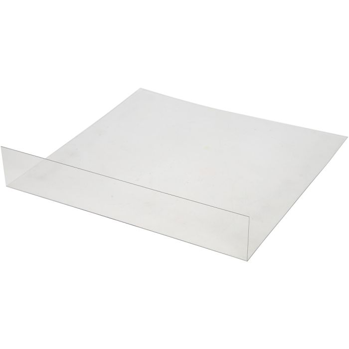 PET Plate, 375x380 mm, transparent, 1 stk.
