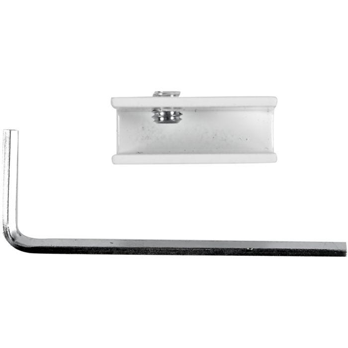 Samleprofil, 22 mm, 11 cm, 32 mm, hvit, 1 stk.