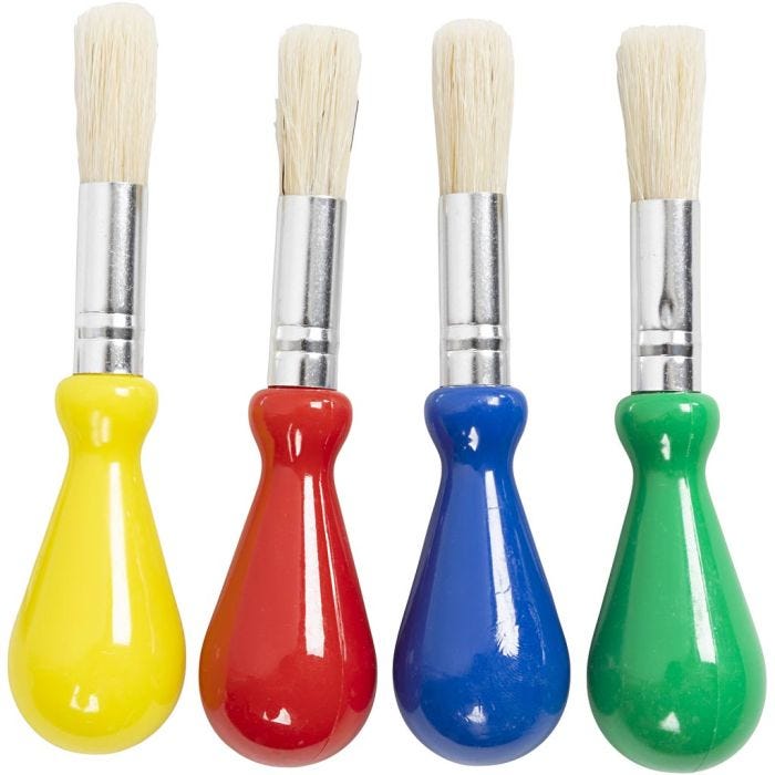 Barnepensler, L: 11,5 cm, dia. 13 mm, B: 11 mm, rund, 4stk./ 1 pk.